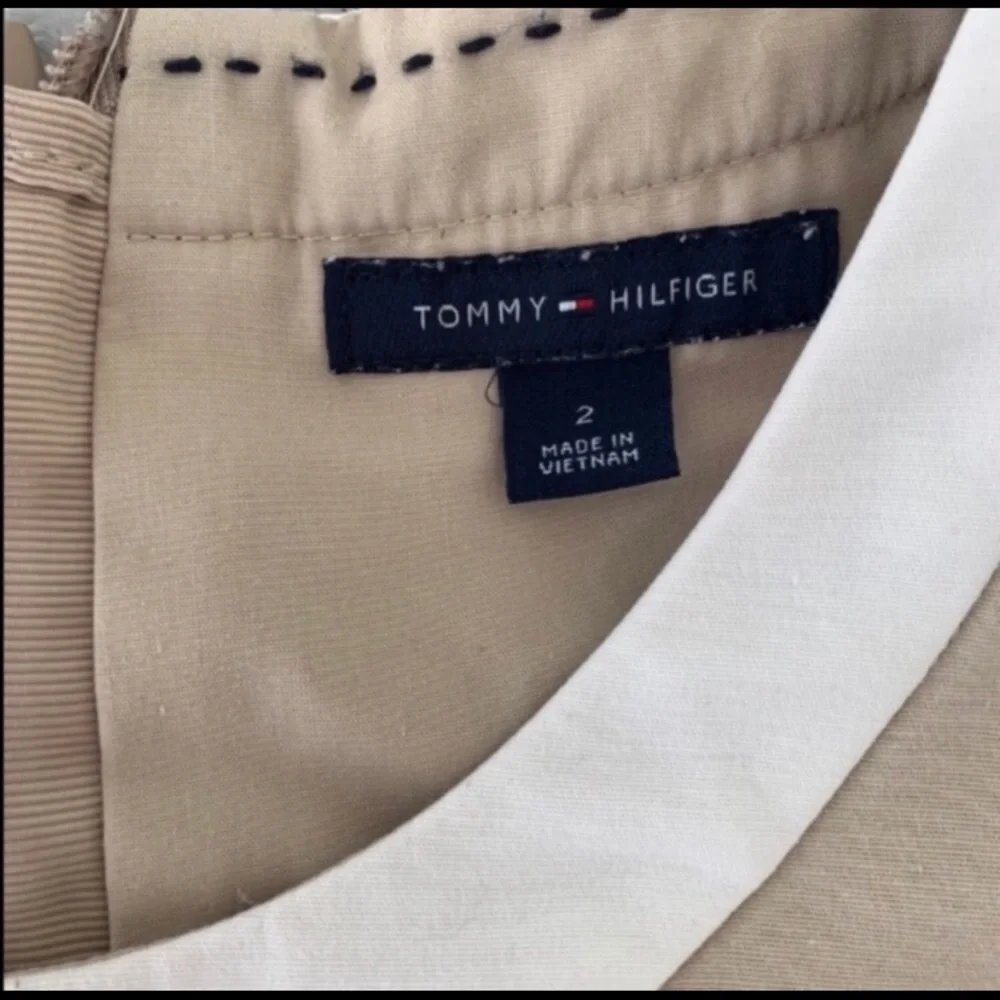 Tommy Hilfiger Sleeveless Tan & Navy Dress - Picture 11 of 12